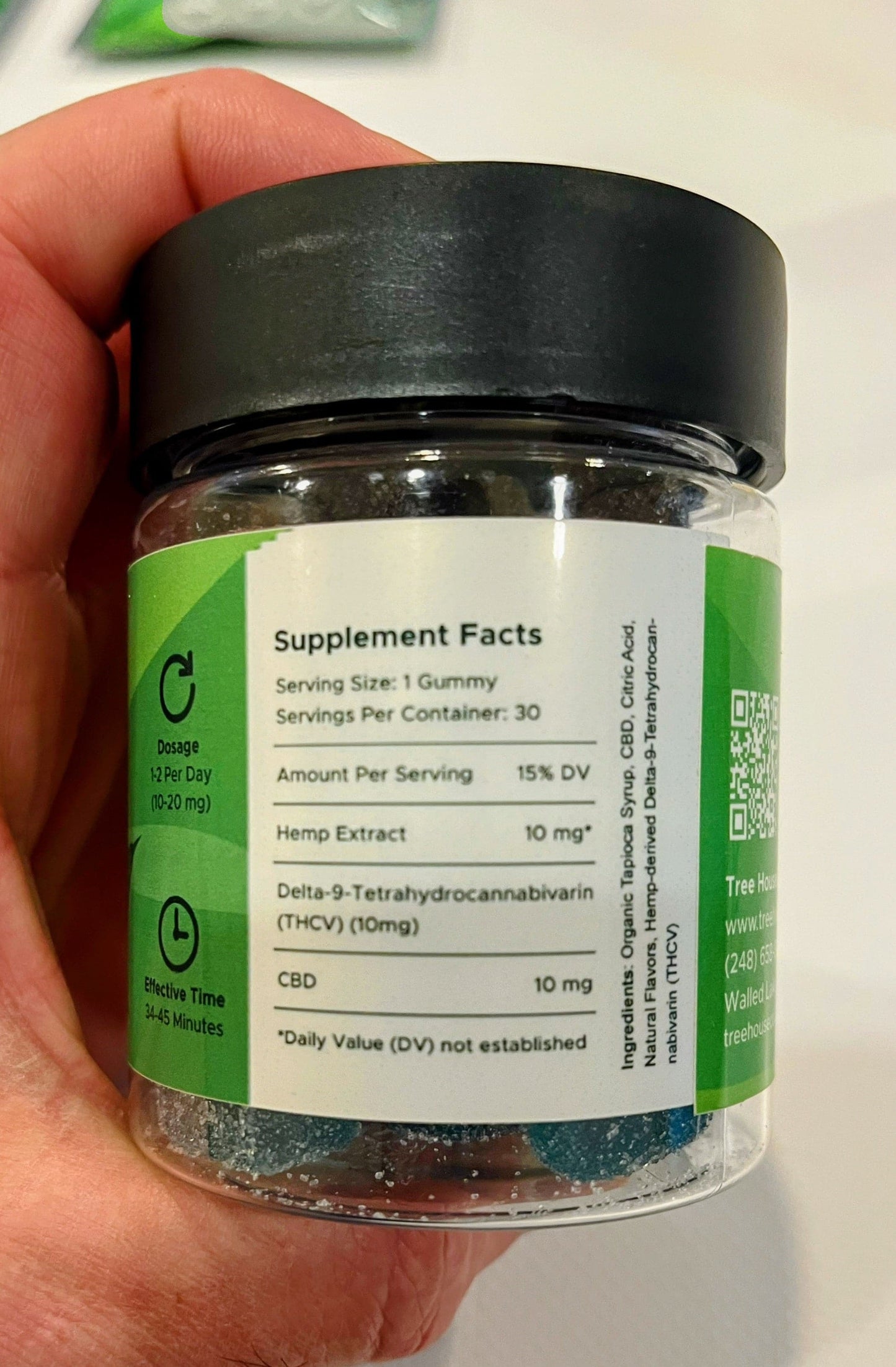 THCV/CBD Energy Gummies 20 mg 30 pack
