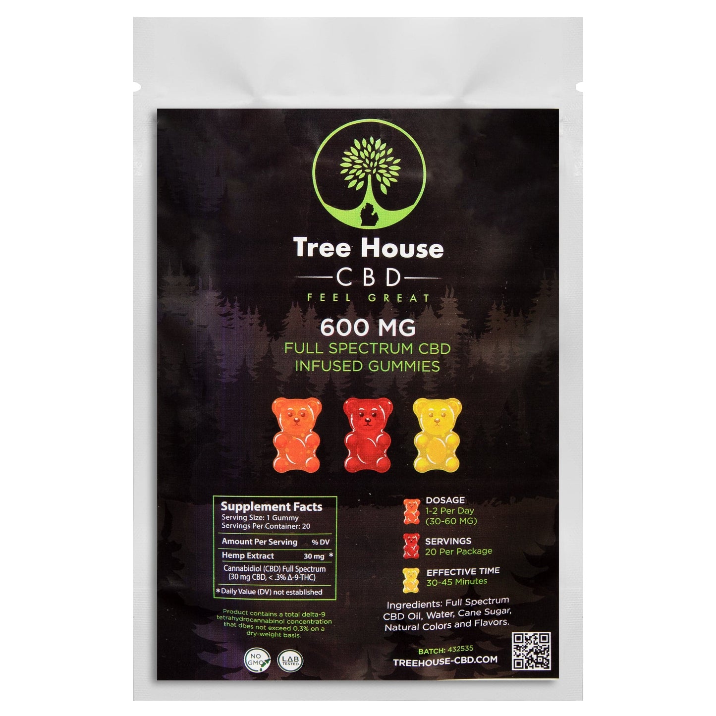 600 mg CBD Gummy Bears (20 Pack)