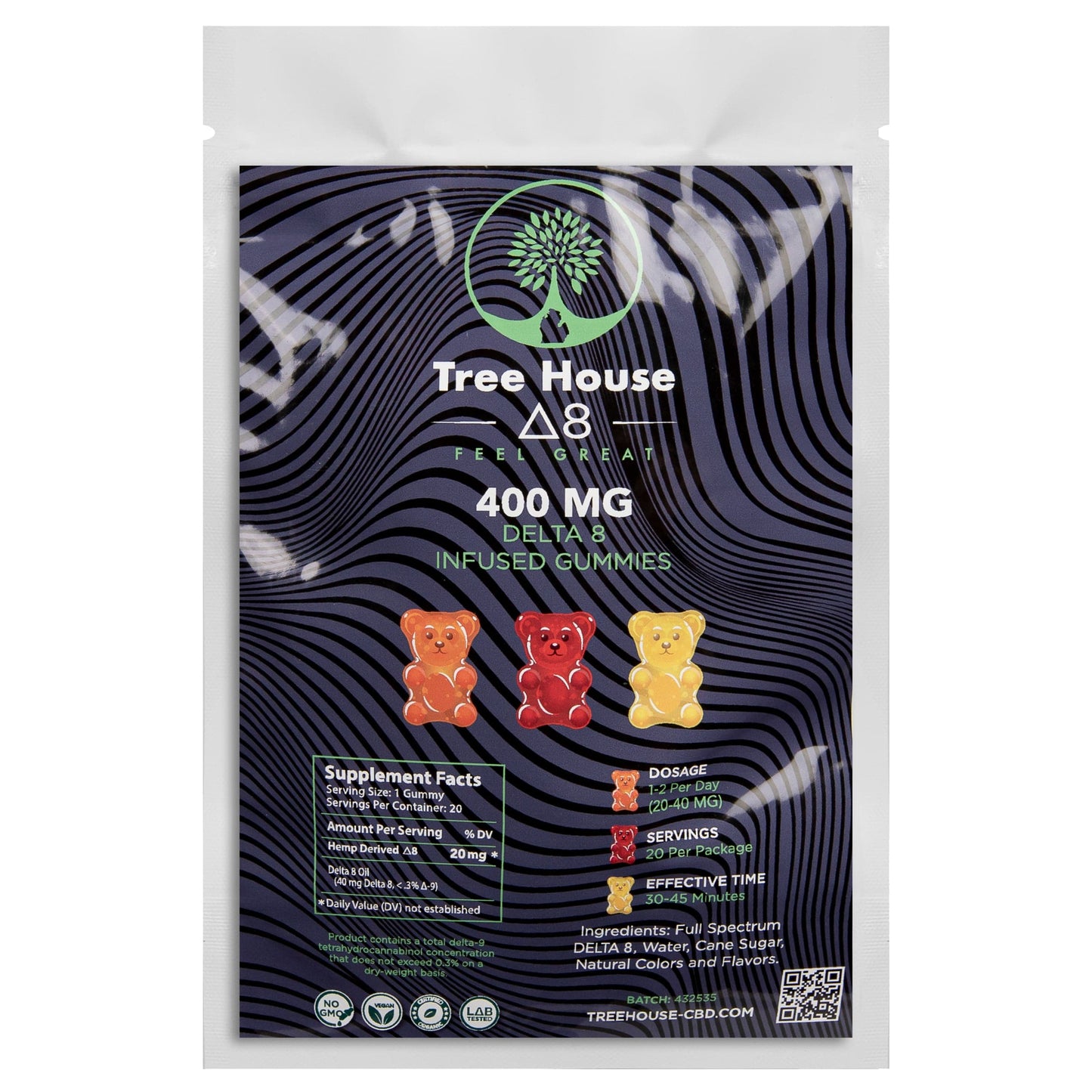 D8 (Delta 8) 400 MG Gummy Bears (20 pack)